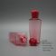 30ml small customized color PETG plastic skin care lotion square bottle with inner plug and screw rose cap