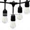 48FT 24pcs clear glass black wire festoon light connected convenient