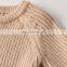 Unisex plain color stripe romper knitting patterns for kids sweaters