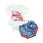 Drop Shipping Baby Clothes Set Infant Letter July 4TH Star Romper+Shorts Outfits Set