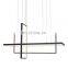 Chandelier modern minimalist living room dining room lamp creative geometric table strip light personality LED office lighting