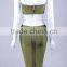 Summer dress wholesale 2016 new strapless army green two piece set sey bodycon celebrity party pencil women bandage Dress Bandag