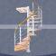 cheap price white design pvc handrail indoor spiral stairs