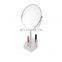 Unique stand round bathroom plastic frame mirror make up mirror
