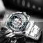 WINNER 340 Luxury Gentlemen Mechanical Wrist Watch Stainless Steel Chronograph Wristwatches Business Watch