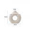 Hot Sale Home Decor New Frosted Flower Plain Ceramic Nordic Donut Vase For Wedding Centerpiece