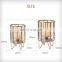 Metal Wire Gold Glass Candle Holder