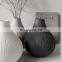 2021 House Ornaments Flower Decoration Black Ceramic Vases White Chinese Plant Modern Round Pottery Nordic Vase Home Decor