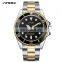 SINOBI Custom Logo Mens Stainless Steel Band Watches Luminous Dial Calendar Wristwatch Men Classic Men Watch Montre Homme