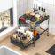 Cabinet Pull Out Organizer Kitchen Bathroom Sliding Drawer Shelf Under Sink Seasoning Accessories Storage  Rack