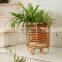 New Design Floor Plant Holder rattan boho indoor plant stand Unique Planter Vintage Plants Basket Wholesale