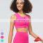 Wholesale High Support Sports Bra Shockproof Yoga Underwear Fitness Yoga Top Front Zipper Sports Bra For Women With Fixed Pads