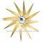 sun shape Turbine Clock quartz wall clock