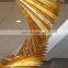 Commercial Custom Project Modern Luxury Hotel Lobby Large Led Glass Chandelier Light