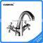 No.23801 Chrome Palting Desk Mounted Dual Levers Brass Basin Mixer