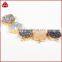 Gold Plated Square Titanium Rainbow Blue Druzy Agate Geode Connector Double Bails