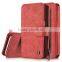 With Card Slot Photo Frame Case for Samsung Galaxy S7 Edge CaseMe PU Leather Wallet Flip Stand Cover With Zipper MT-5701
