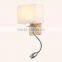glass modern hanging wood wall light