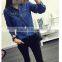 Factory wholesale summer style blusas fashion clothing sexy denim blouse