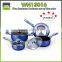 6pcs STONE marble cookware set pan set with detachable handle