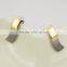 Two Tone Stainless Steel Bar Stud Earring