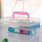 Plastic easy lock storage box transparent tool case