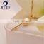Aaa Japanese 7.5--8mm Golden Natural Akoya Pearl Set Pendant for Sale