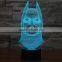 3D Optical Illusion Batman Night Lamp Night Light 7 Colorful LEDs Ultra-thin Acrylic Light