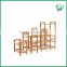 Eco-friendly Customized Display Shelf Flat Shoe Rack 5 Tier Bamboo Shoe Rack