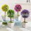 Wholesale Colorful Mini Simulation Plant Pot Grass Ball Tree
