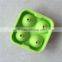 Green Round Ice Ball Ice Cube Tray Silicone Mold 4-Cavity Spheres Ice Tray Mold With Lid Ice Ball Maker