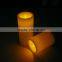 different height plastic led candles set with flickering