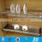 ISO Guangzhou factory stainless steel kitchen utensil rack, kitchen cabinet dish rack