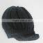 2016 fashion custom beanie hat winter knitting hat with brim