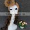 Cheap Genuine Fox Fur Pompom Women Knit Raccoon Fur Ball Wholesale Headband