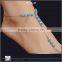 Fashion dance anklet women summer beach barefoot anket with toe ring
