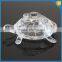 DEPRESSION GLASS TURTLE TRINKET JAR CONTAINER