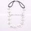 Vintage Girls Coin Shaped Silver Plated Metal Hair Chains Elastic Band Hair Accessories 2016