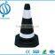 White and black rubber traffic cone,450mm/750mm reflective traffic cone innovative products for import