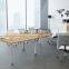 Special design modern White aluminum frame glass office desk