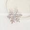 Snow Shaped Rhinestone Buckles Christmas Silver Hanging Decorative Snowflakes Brooch