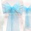 20*275cm In Stock Wedding Organza Chair Cover Sashes Sash Party Banquet Decoration Bow Colours