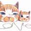 custom with cute cat print cross body bag single-shoulder bag for fashion girl