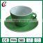 Wholesale customized ceramic coffee cup and saucer set, glazed stoneware cup for coffee