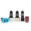 Full aluminum bottom quick universal car 3 usb charger for iphone samsung android series