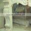 caved natural indoor marble fireplace
