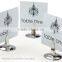 2-1/4" Place Card Holder for Thicker Cardstock - 1/16" and Up, Round Base - Silver