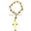 knitted rosary necklace,wooden rosary bead necklace,wood kids female or male necklace 2013