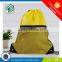 drawstring plastic backpack bag with front zipper pocket