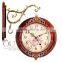 Home Decor China Wholesale Antique Double Sided Wall Clock Modern Design